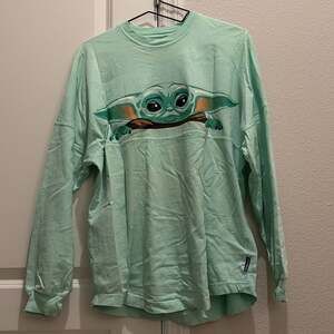 Mandalorian Grogu Spirit Jersey Adult Small Disney Long Sleeve Pullover Blue